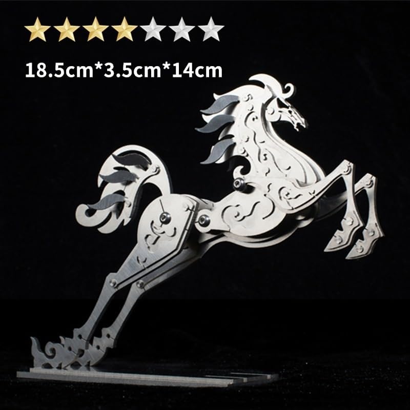 PuzzlerLab Artistic Horse 3D Metal Puzzle | DIY Craft & Decorative Model