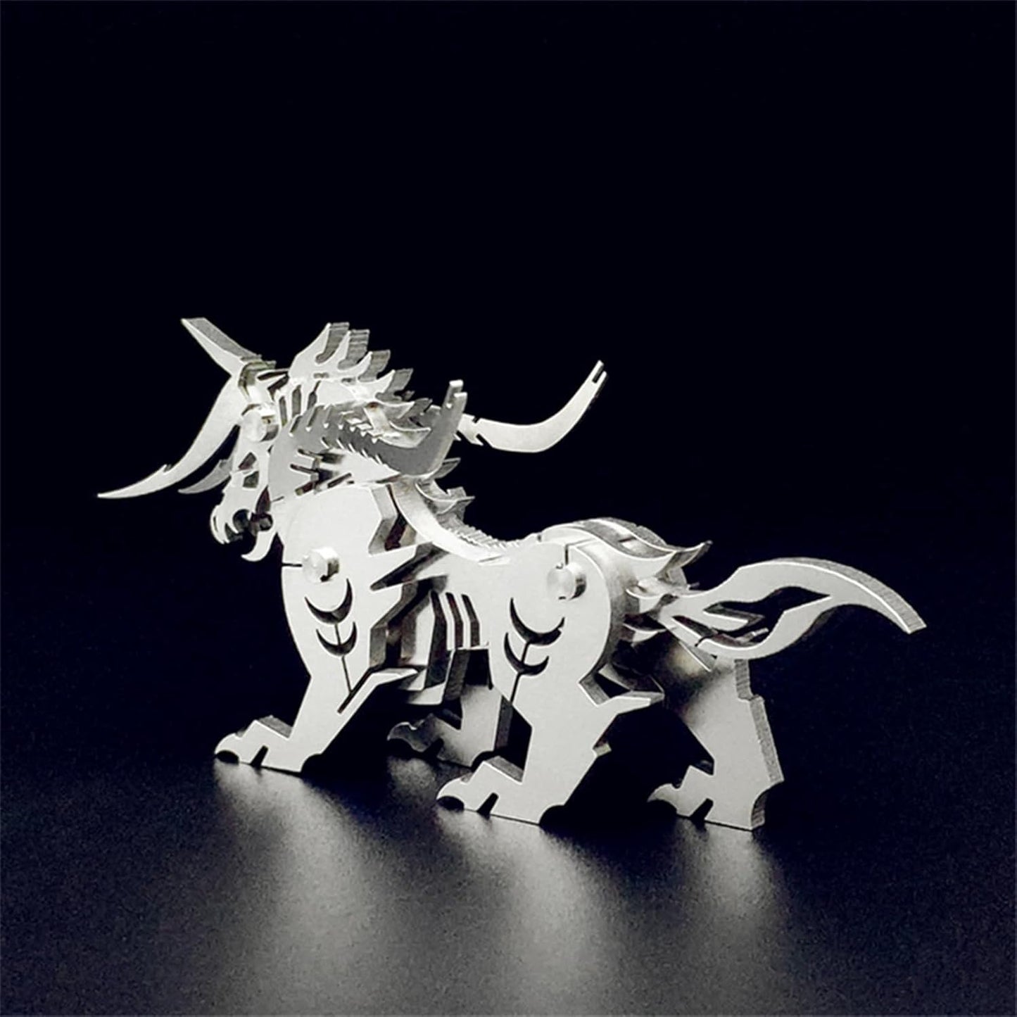 PuzzlerLab Mechanical Taotie 3D Metal Puzzle | DIY Mythical Beast Kit