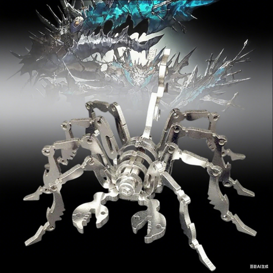 PuzzlerLab Spider 3D Metal Puzzle | DIY Model Kit & Brain Teaser for Adults