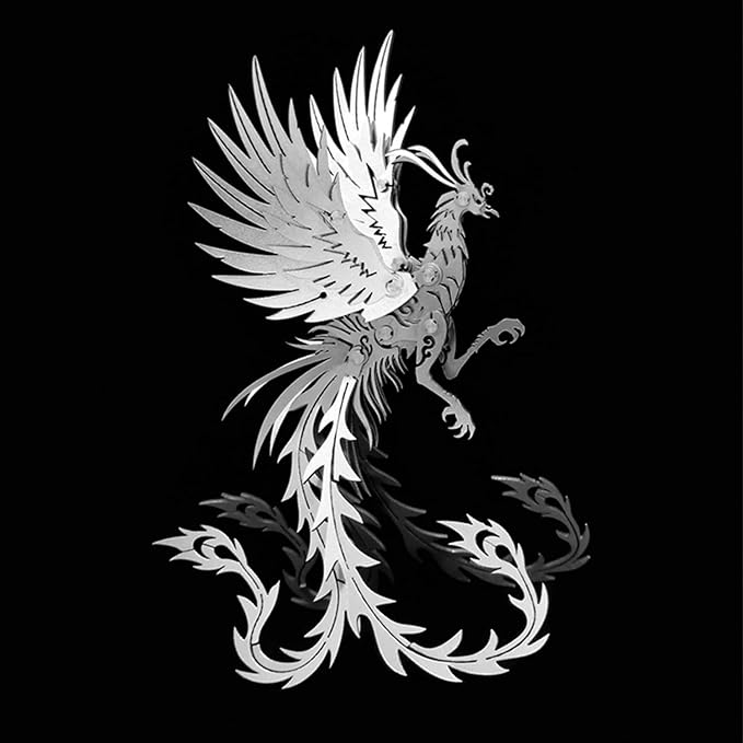 PuzzlerLab Mechanical Phoenix 3D Metal Puzzle | DIY Mythical Creature & Collectible