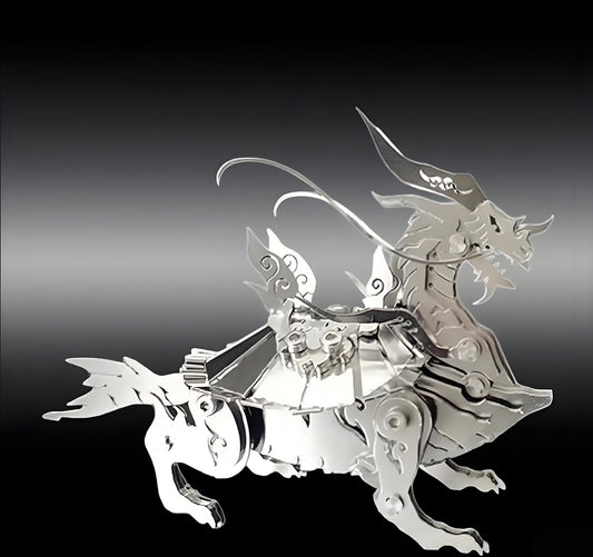 PuzzlerLab Dragon Knight 3D Metal Model Kit | DIY Fantasy Figure & Collectible