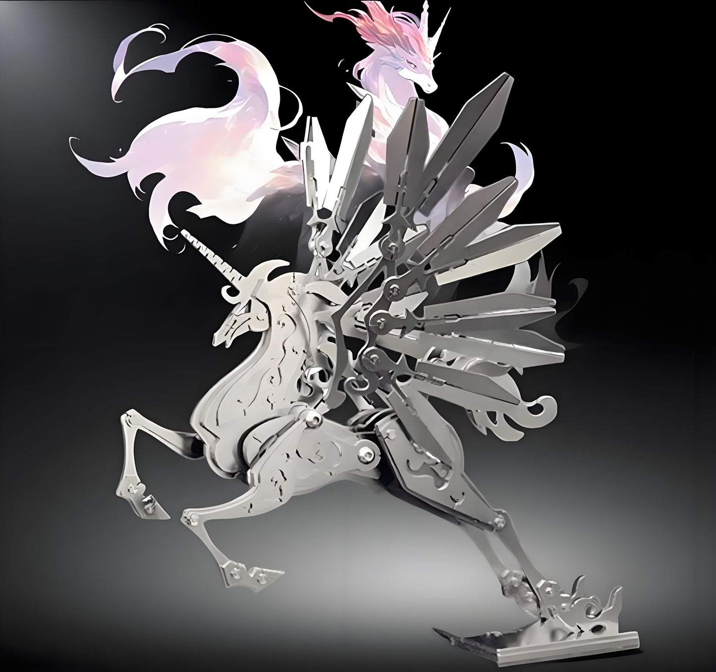 PuzzlerLab Mythical Pegasus 3D Metal Puzzle | DIY Fantasy Model & Collectible