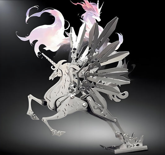 PuzzlerLab Mythical Pegasus 3D Metal Puzzle | DIY Fantasy Model & Collectible