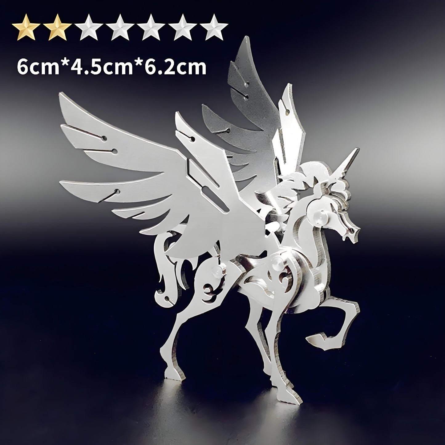 PuzzlerLab Mechanical Unicorn 3D Metal Puzzle | DIY Fantasy Craft Kit