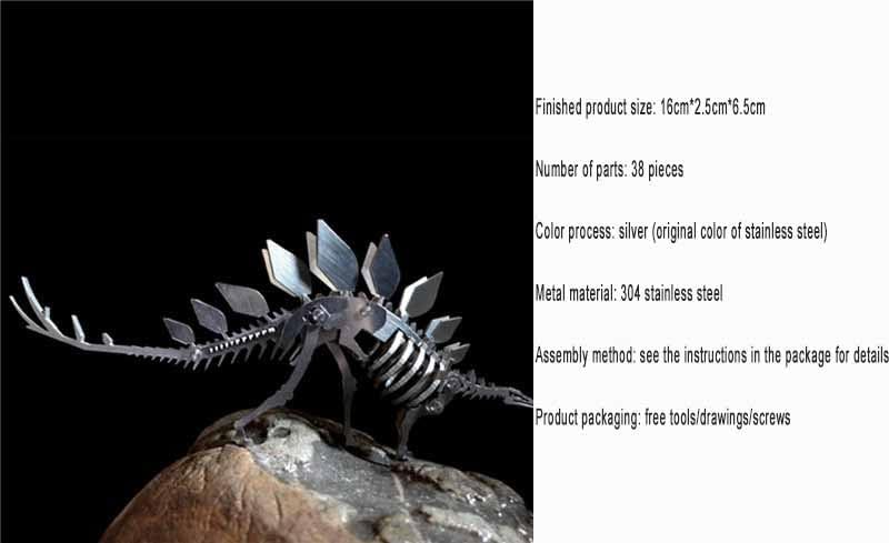 PuzzlerLab Spinosaurus Skeleton 3D Metal Puzzle | DIY Dinosaur Collectible