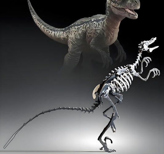 PuzzlerLab Velociraptor Skeleton 3D Metal Puzzle | DIY Dinosaur Collectible