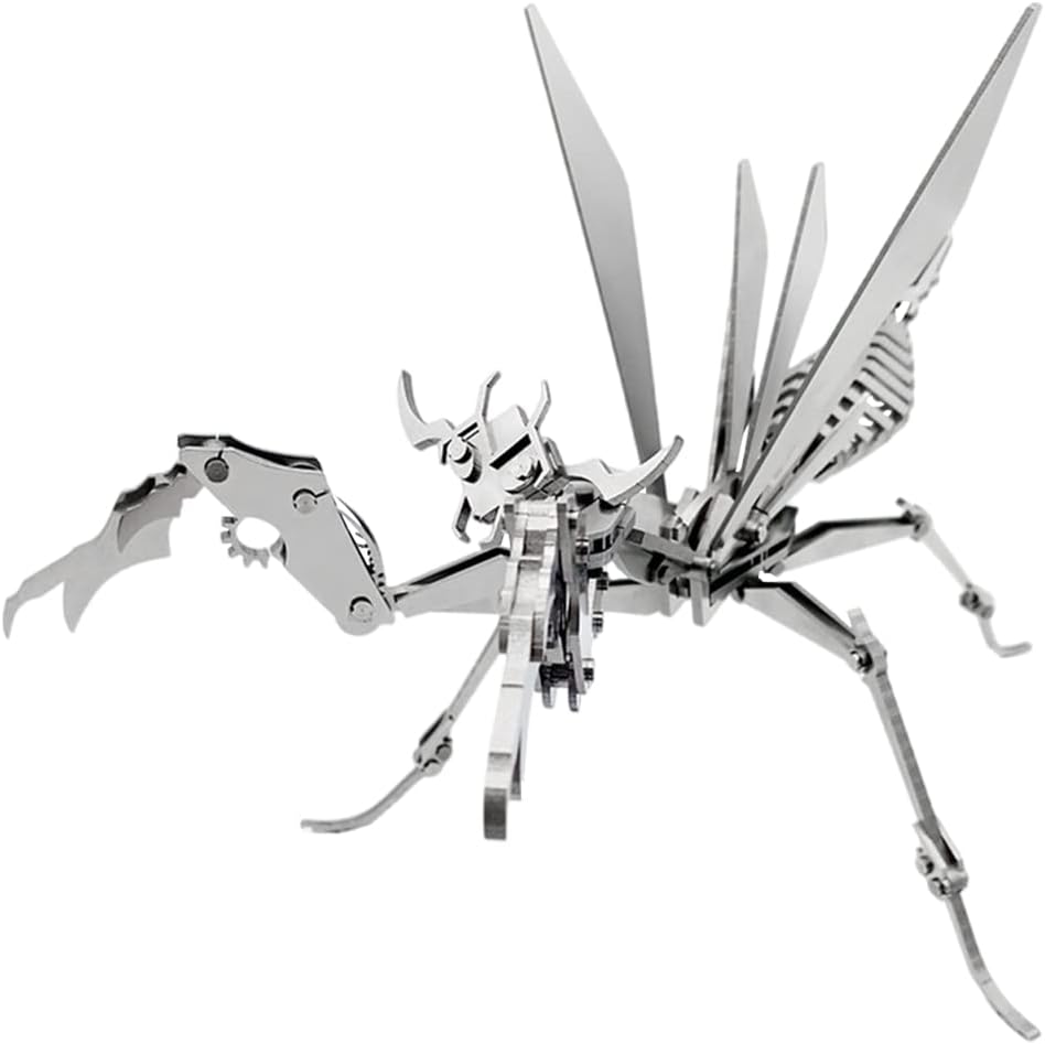 PuzzlerLab Mechanical Mantis 3D Metal Puzzle | DIY Insect Collectible