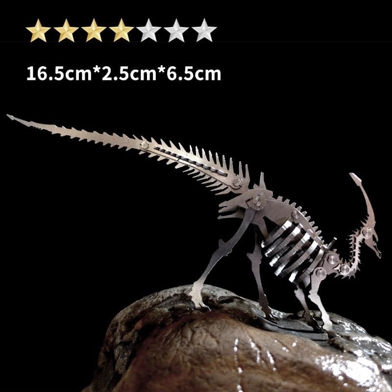 PuzzlerLab Parasaurolophus Skeleton 3D Metal Puzzle | DIY Dinosaur Collectible