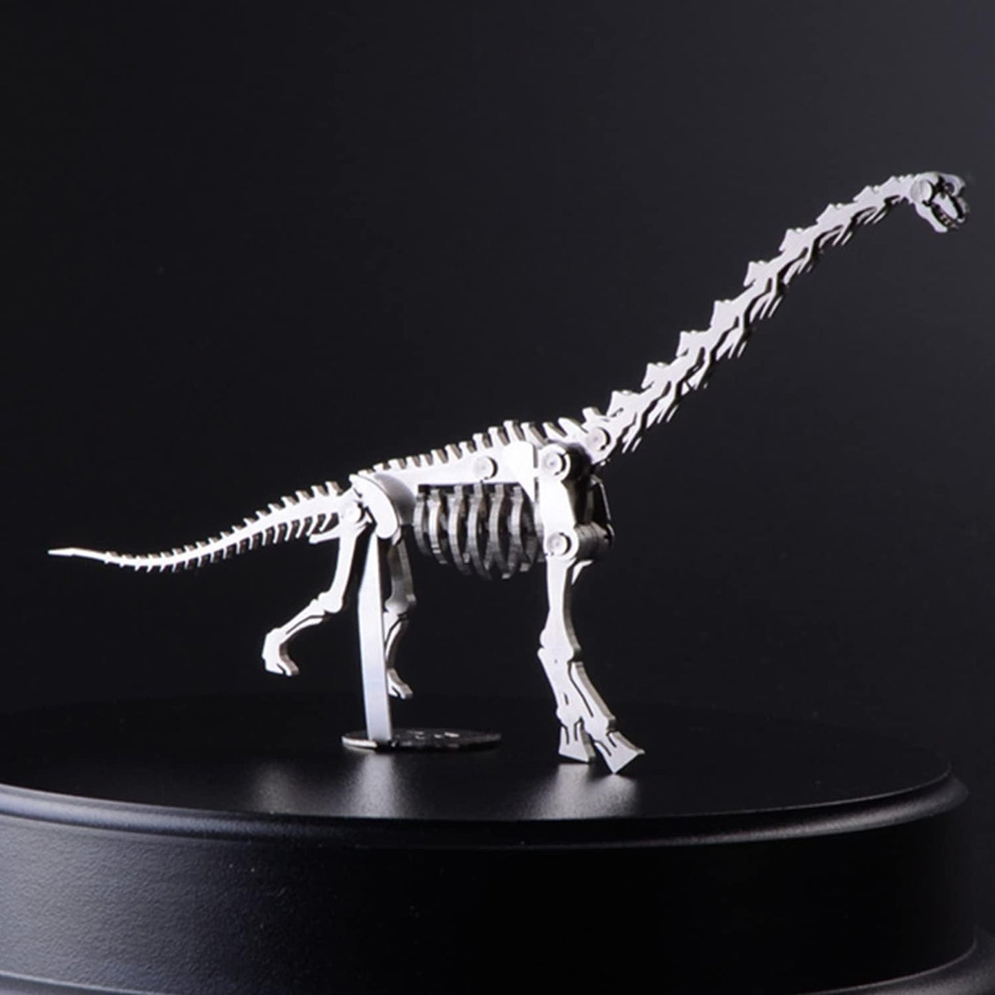 PuzzlerLab Brachiosaurus Skeleton 3D Metal Puzzle | DIY Dinosaur Collectible