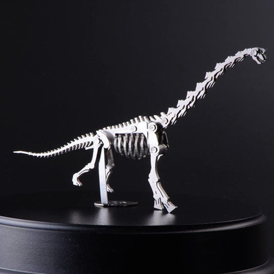 PuzzlerLab Brachiosaurus Skeleton 3D Metal Puzzle | DIY Dinosaur Collectible