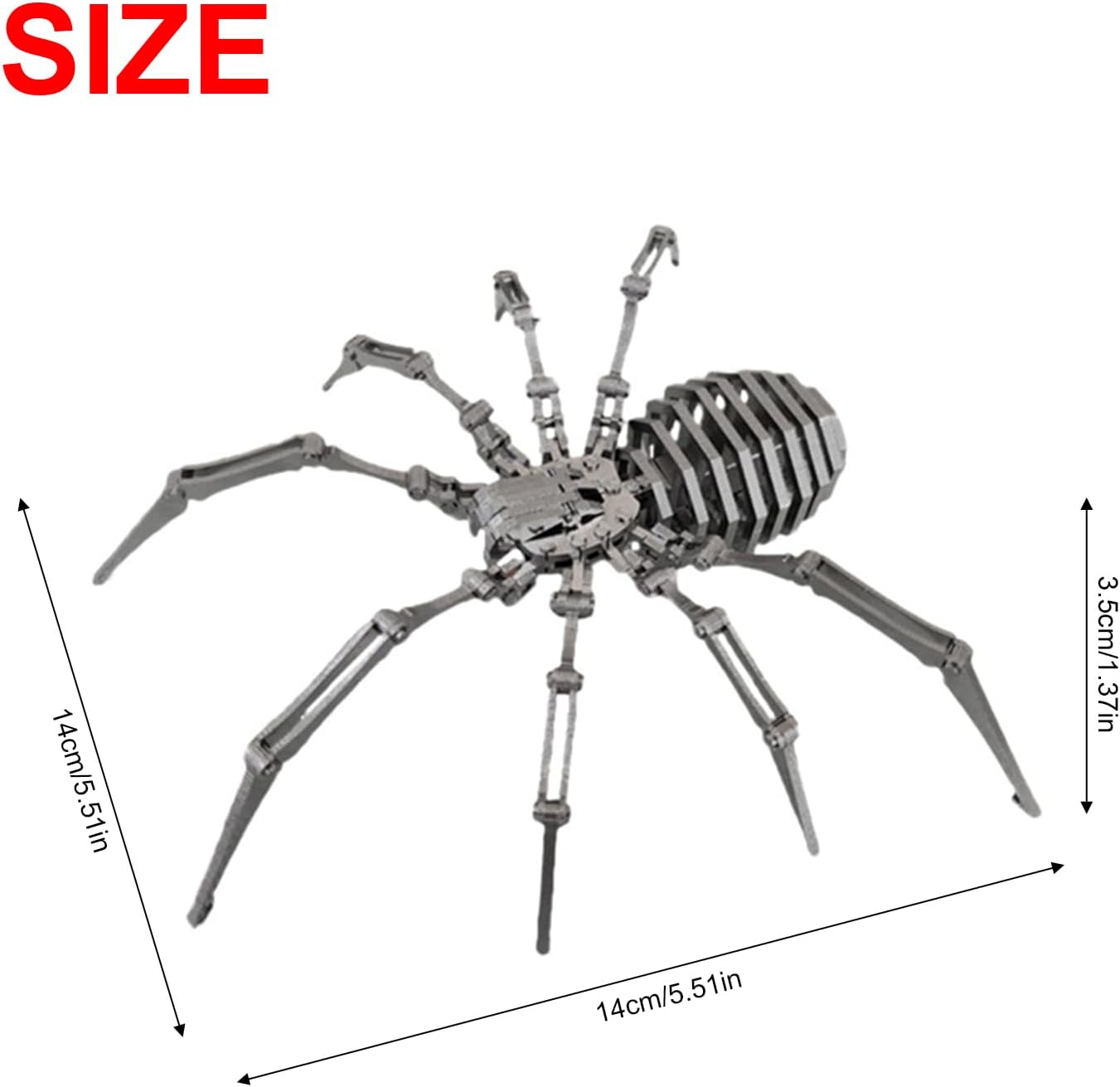 PuzzlerLab Mechanical Spider King | 3D Metal Model Kit & Insect Collectible