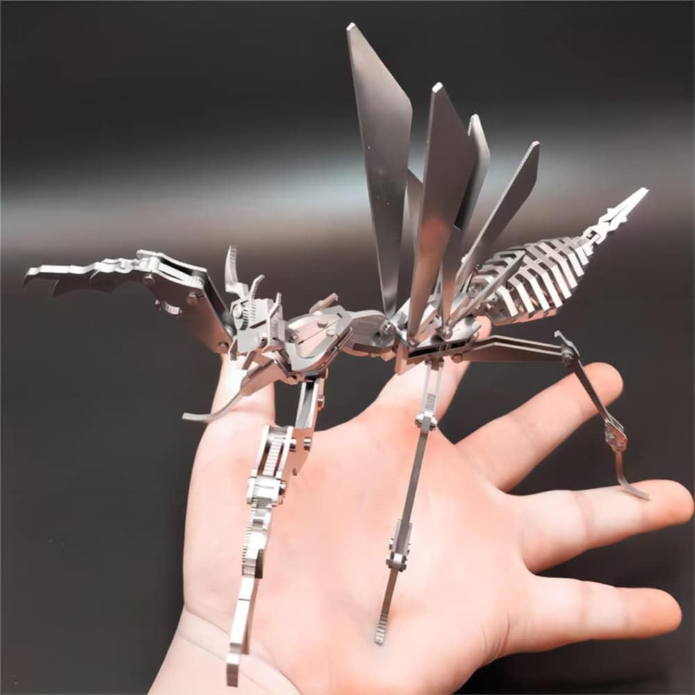 PuzzlerLab Mechanical Mantis 3D Metal Puzzle | DIY Insect Collectible