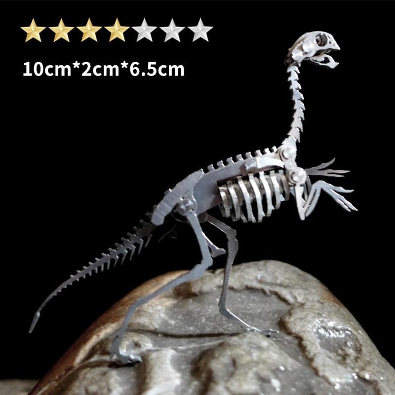 PuzzlerLab Gallimimus Skeleton 3D Metal Puzzle | DIY Dinosaur Collectible