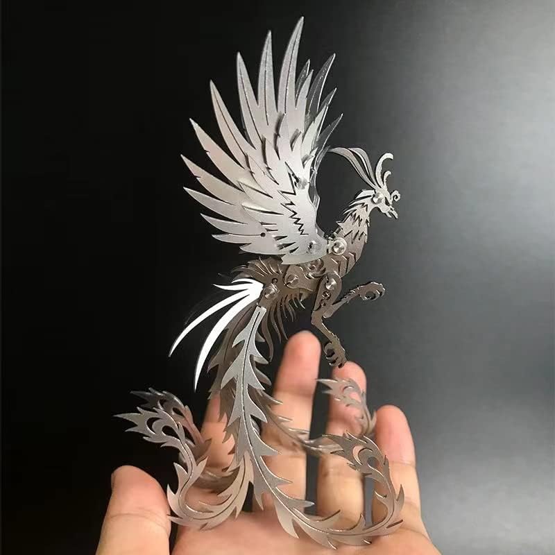 PuzzlerLab Mechanical Phoenix 3D Metal Puzzle | DIY Mythical Creature & Collectible