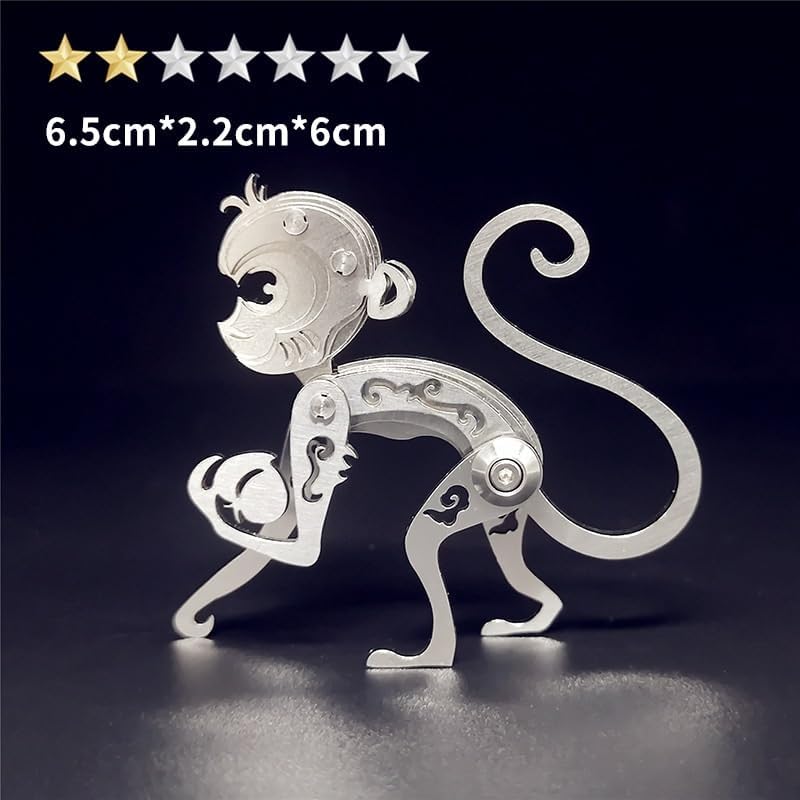 PuzzlerLab Mechanical Monkey 3D Metal Puzzle | DIY Collectible Animal Model