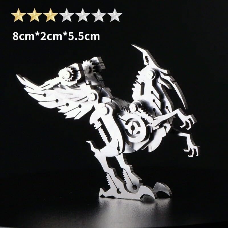 PuzzlerLab Mechanical Griffin 3D Metal Puzzle | DIY Mythical Creature & Collectible