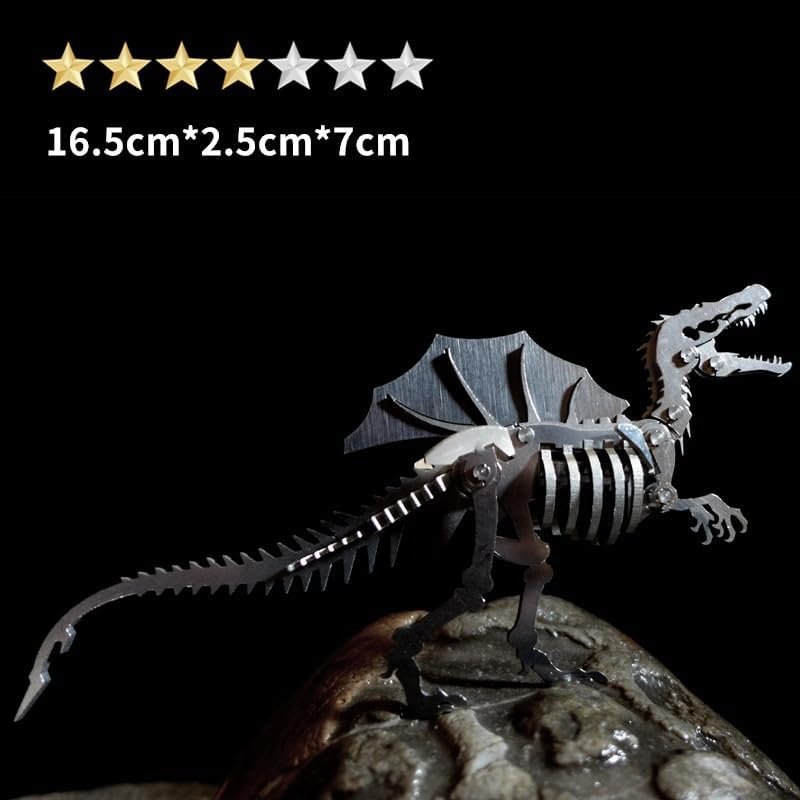 PuzzlerLab Stegosaurus Skeleton 3D Metal Puzzle | DIY Dinosaur Collectible