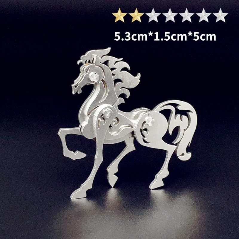 PuzzlerLab Artistic Horse 3D Metal Puzzle | DIY Craft & Decorative Model
