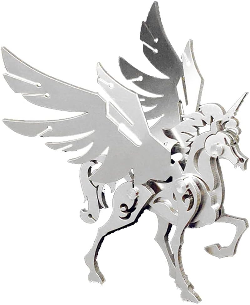 PuzzlerLab Mechanical Unicorn 3D Metal Puzzle | DIY Fantasy Craft Kit