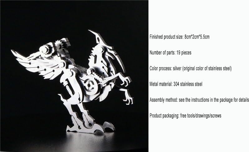 PuzzlerLab Mechanical Griffin 3D Metal Puzzle | DIY Mythical Creature & Collectible