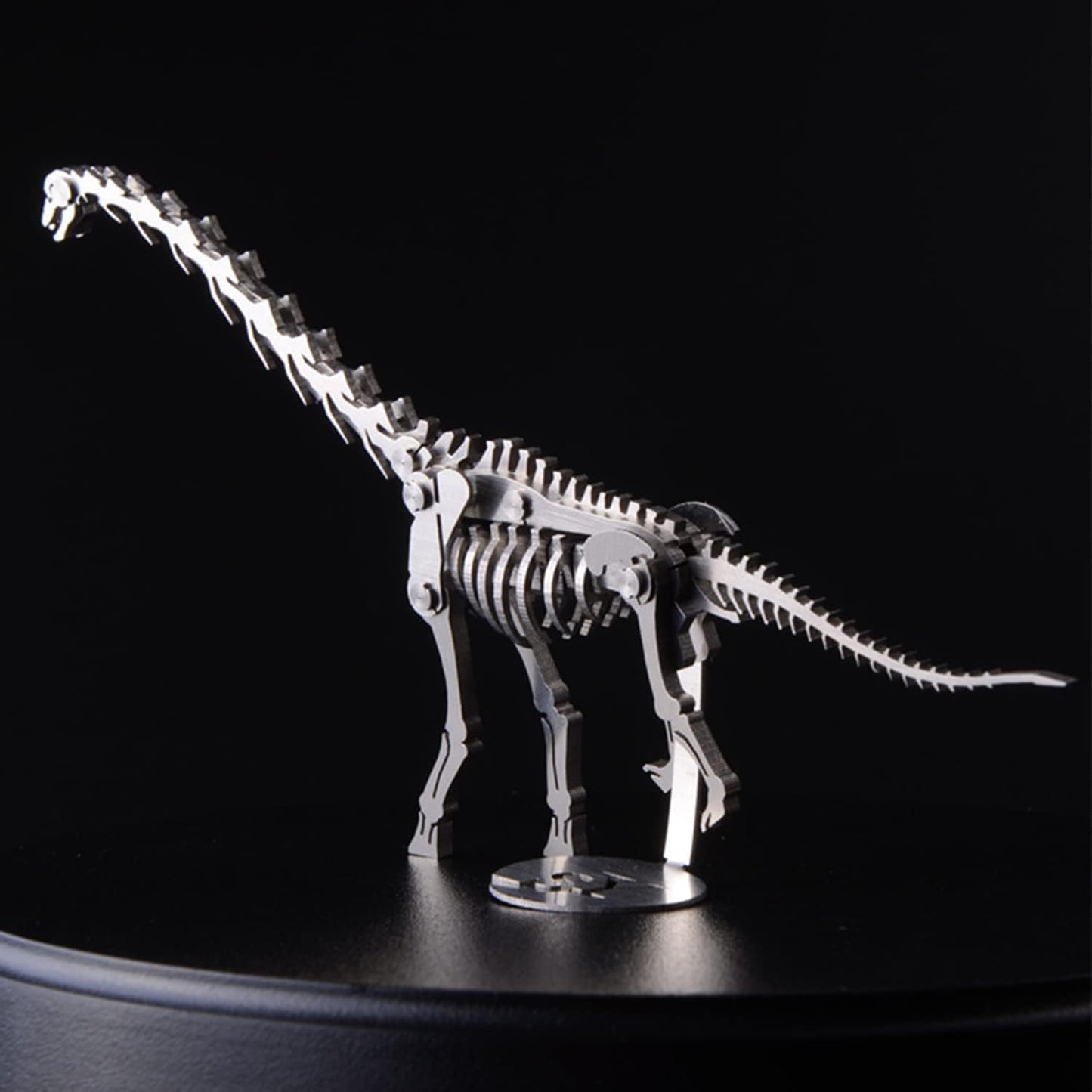 PuzzlerLab Brachiosaurus Skeleton 3D Metal Puzzle | DIY Dinosaur Collectible