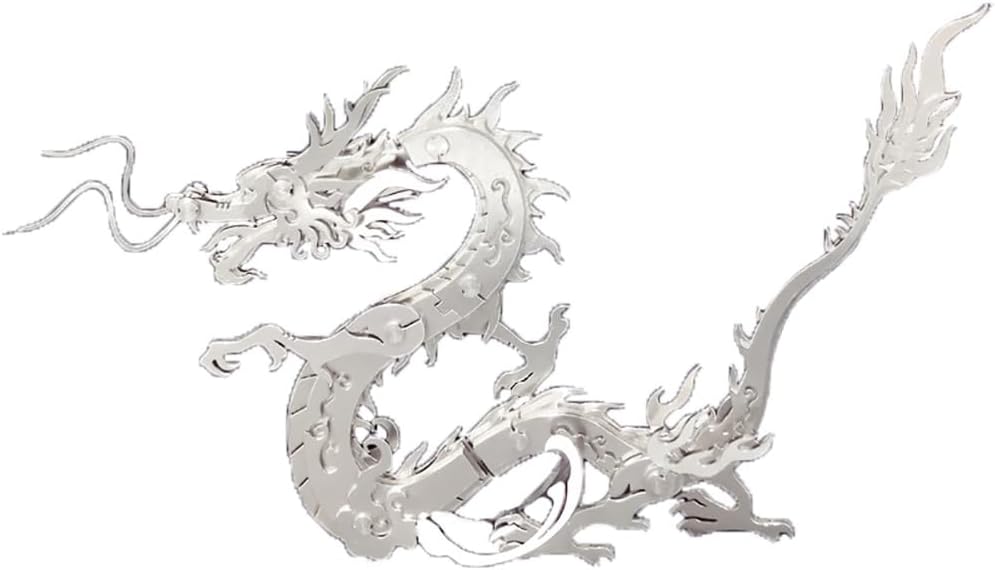 PuzzlerLab Mechanical Chinese Dragon | 3D Metal Puzzle & Legendary Collectible