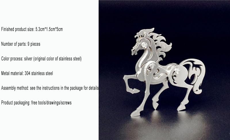 PuzzlerLab Artistic Horse 3D Metal Puzzle | DIY Craft & Decorative Model