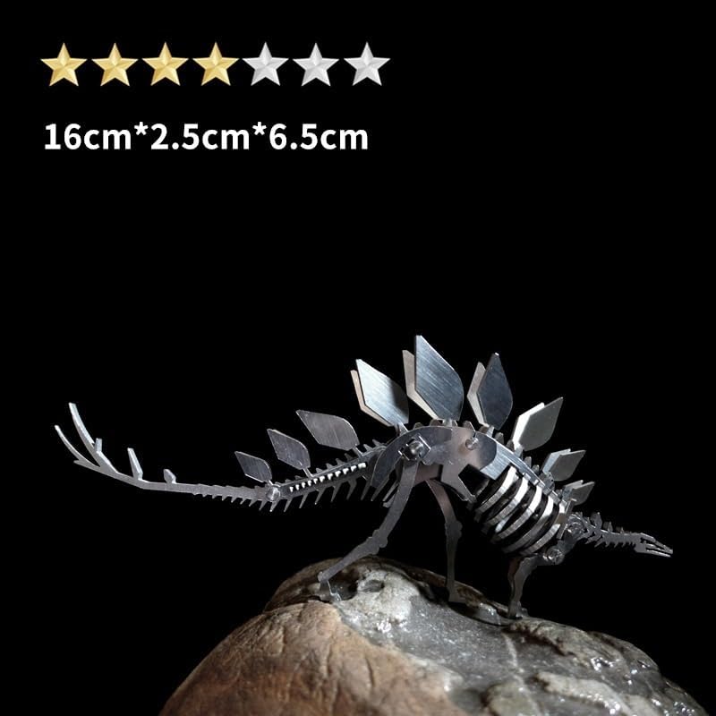 PuzzlerLab Spinosaurus Skeleton 3D Metal Puzzle | DIY Dinosaur Collectible