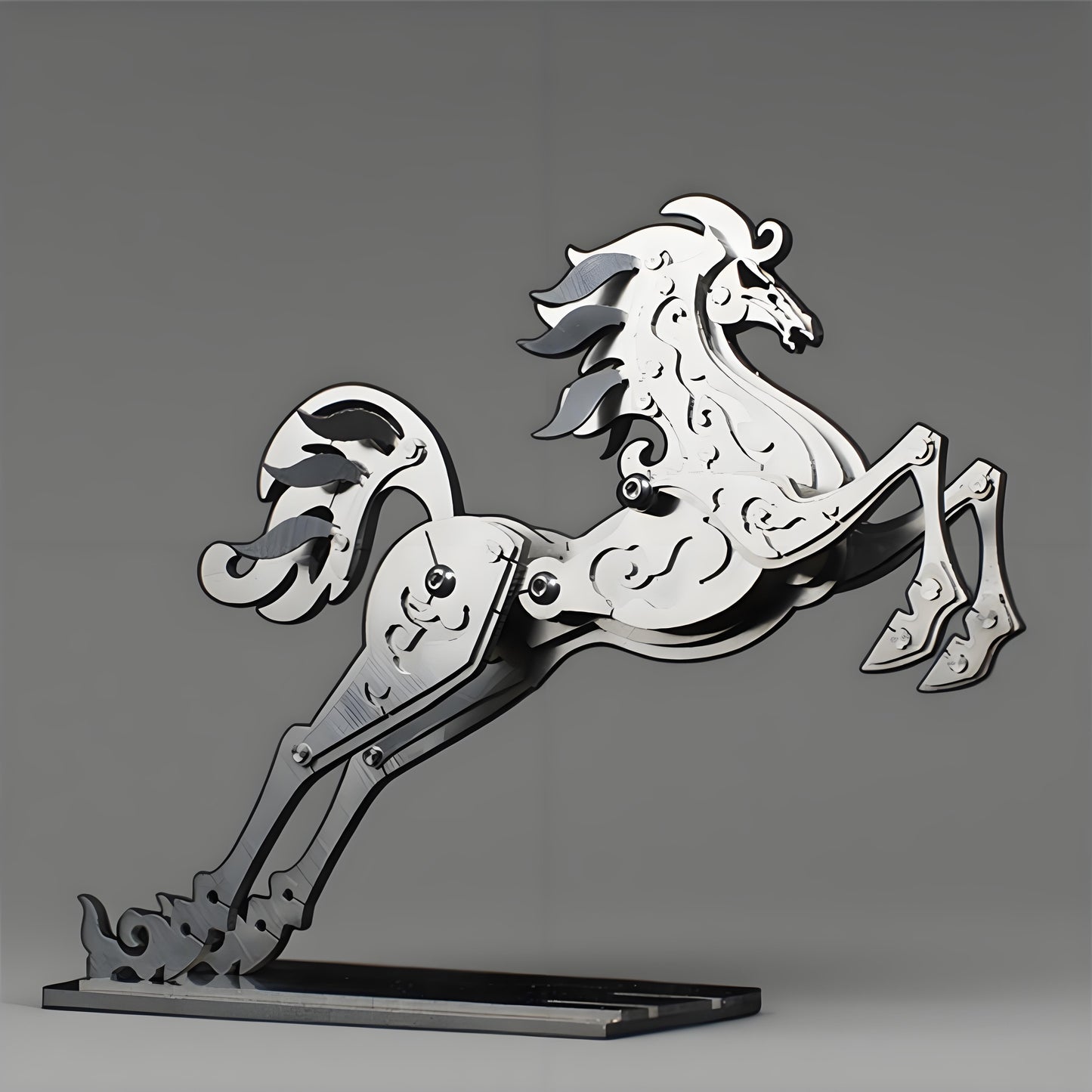 PuzzlerLab Artistic Horse 3D Metal Puzzle | DIY Craft & Decorative Model