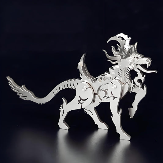 PuzzlerLab Mechanical Baize 3D Metal Puzzle | Mythical Guardian & Collectible Kit