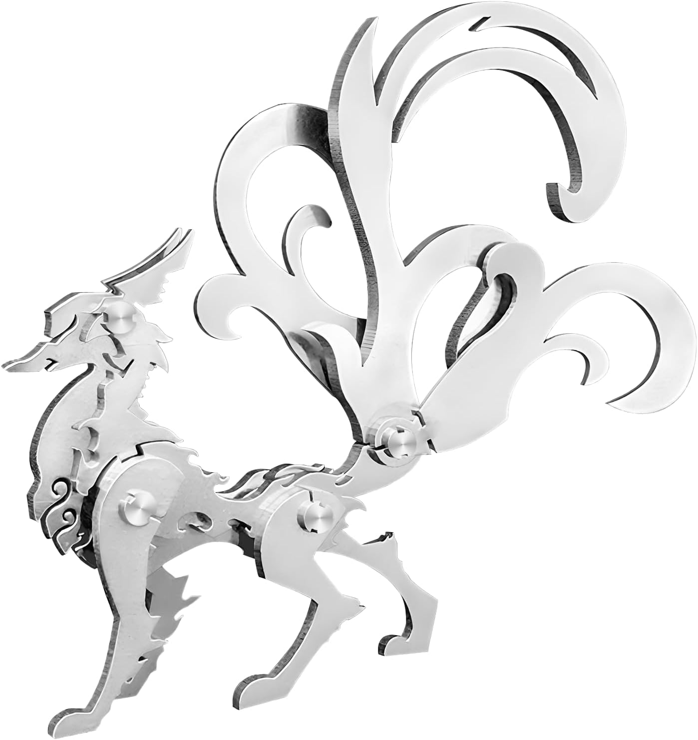 PuzzlerLab Little Nine-Tailed Fox | 3D Metal Puzzle & Artistic Decor