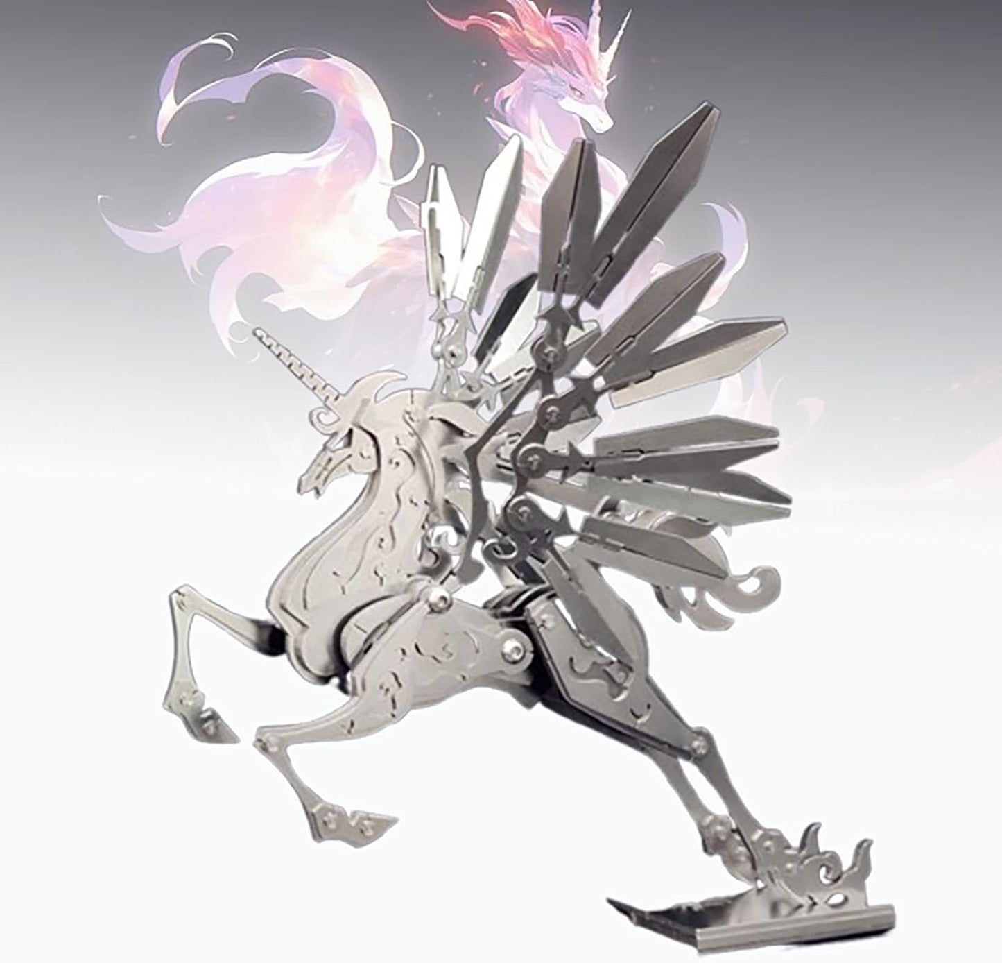 PuzzlerLab Mythical Pegasus 3D Metal Puzzle | DIY Fantasy Model & Collectible