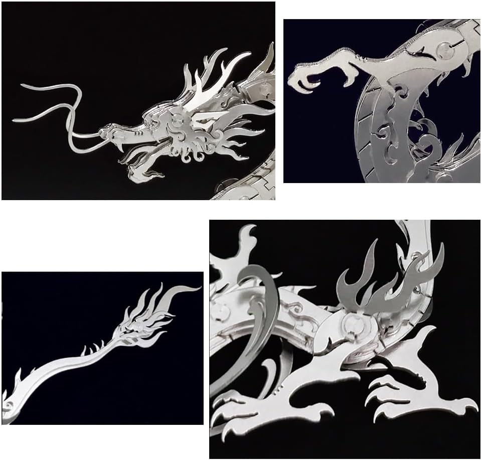 PuzzlerLab Mechanical Chinese Dragon | 3D Metal Puzzle & Legendary Collectible