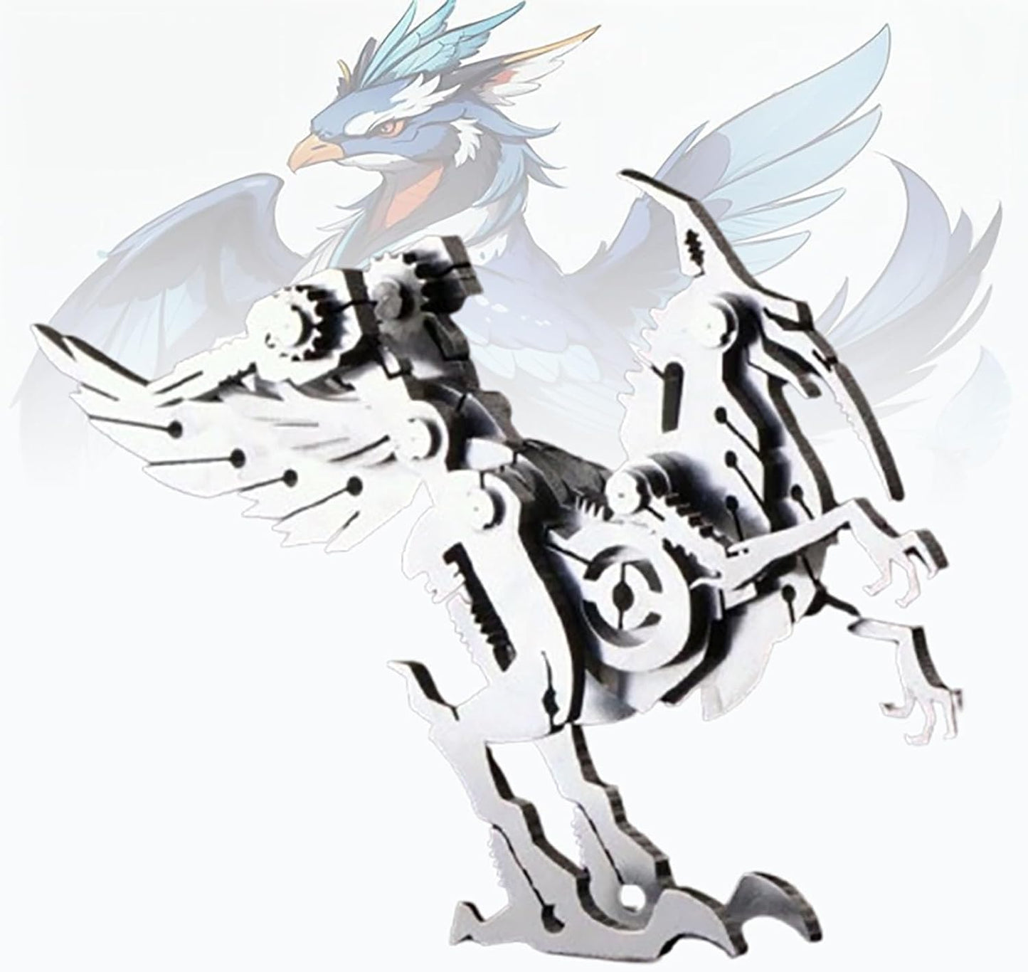 PuzzlerLab Mechanical Griffin 3D Metal Puzzle | DIY Mythical Creature & Collectible