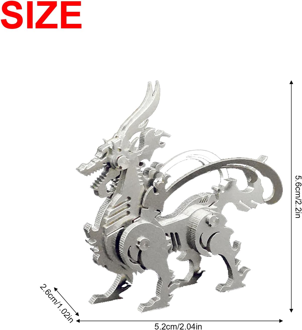 PuzzlerLab Mechanical Kylin 3D Metal Puzzle | DIY Mythical Creature & Collectible