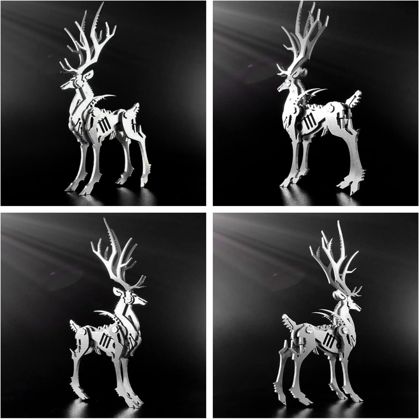 PuzzlerLab Small Mechanical Elk | 3D Metal Puzzle & Elegant Decor