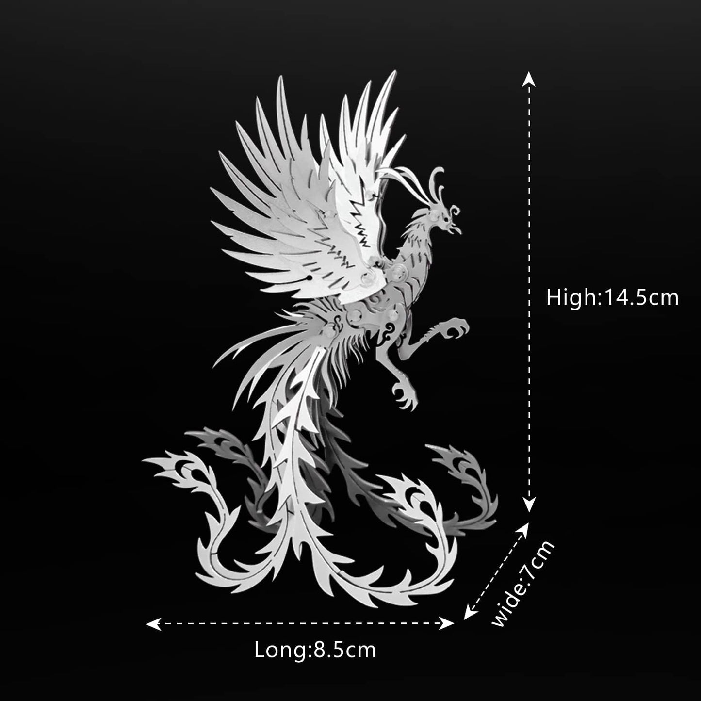PuzzlerLab Mechanical Phoenix 3D Metal Puzzle | DIY Mythical Creature & Collectible