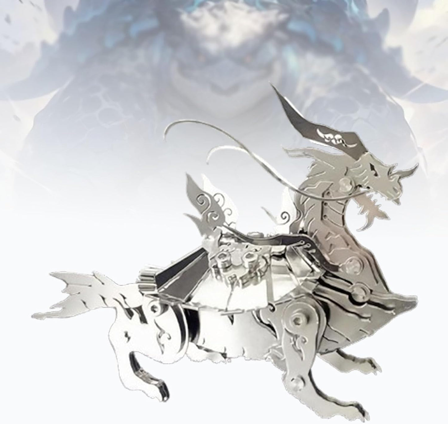 PuzzlerLab Dragon Knight 3D Metal Model Kit | DIY Fantasy Figure & Collectible