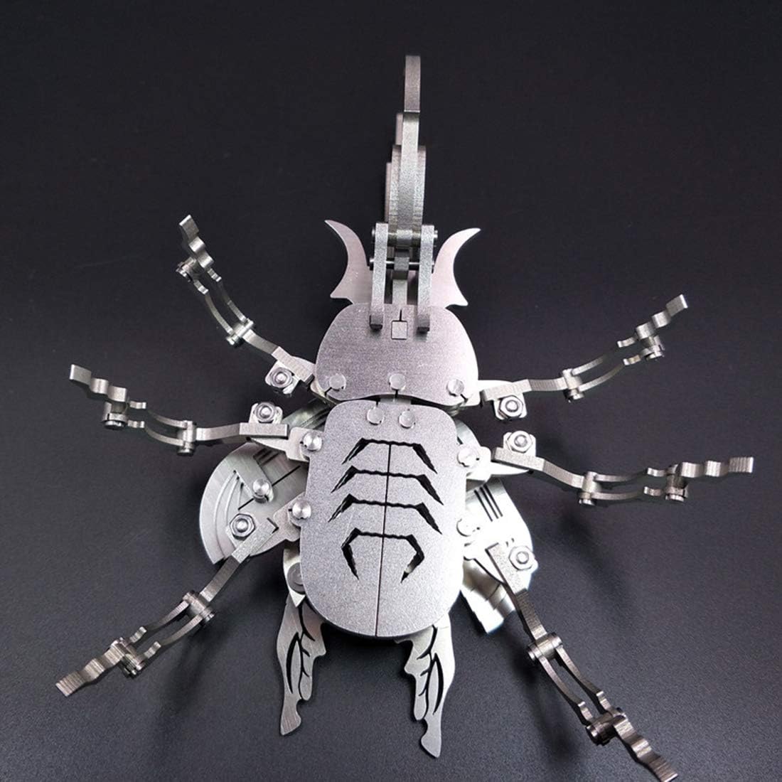 PuzzlerLab Mechanical Rhinoceros Beetle | 3D Metal Model Kit & Insect Collectible