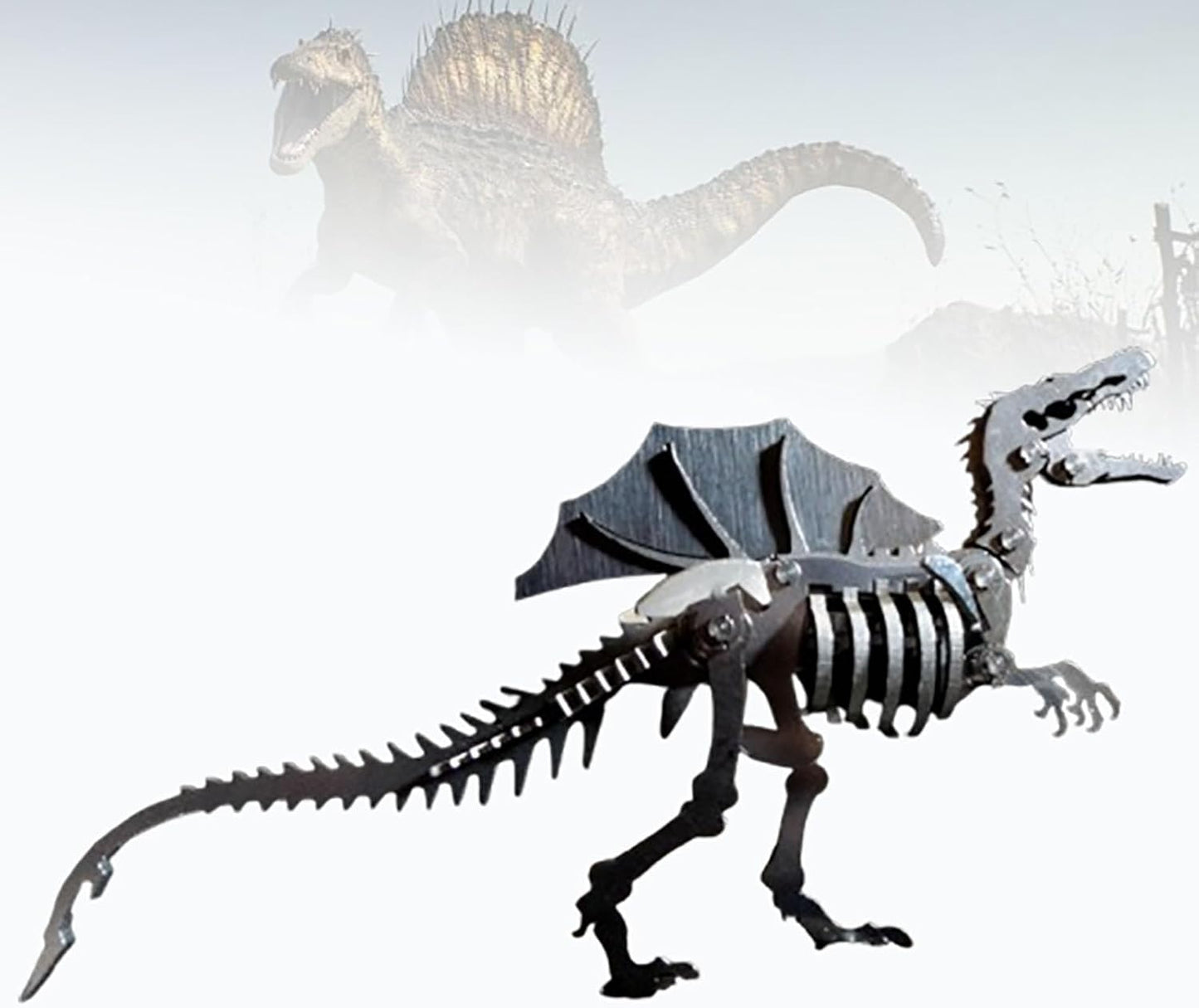 PuzzlerLab Stegosaurus Skeleton 3D Metal Puzzle | DIY Dinosaur Collectible