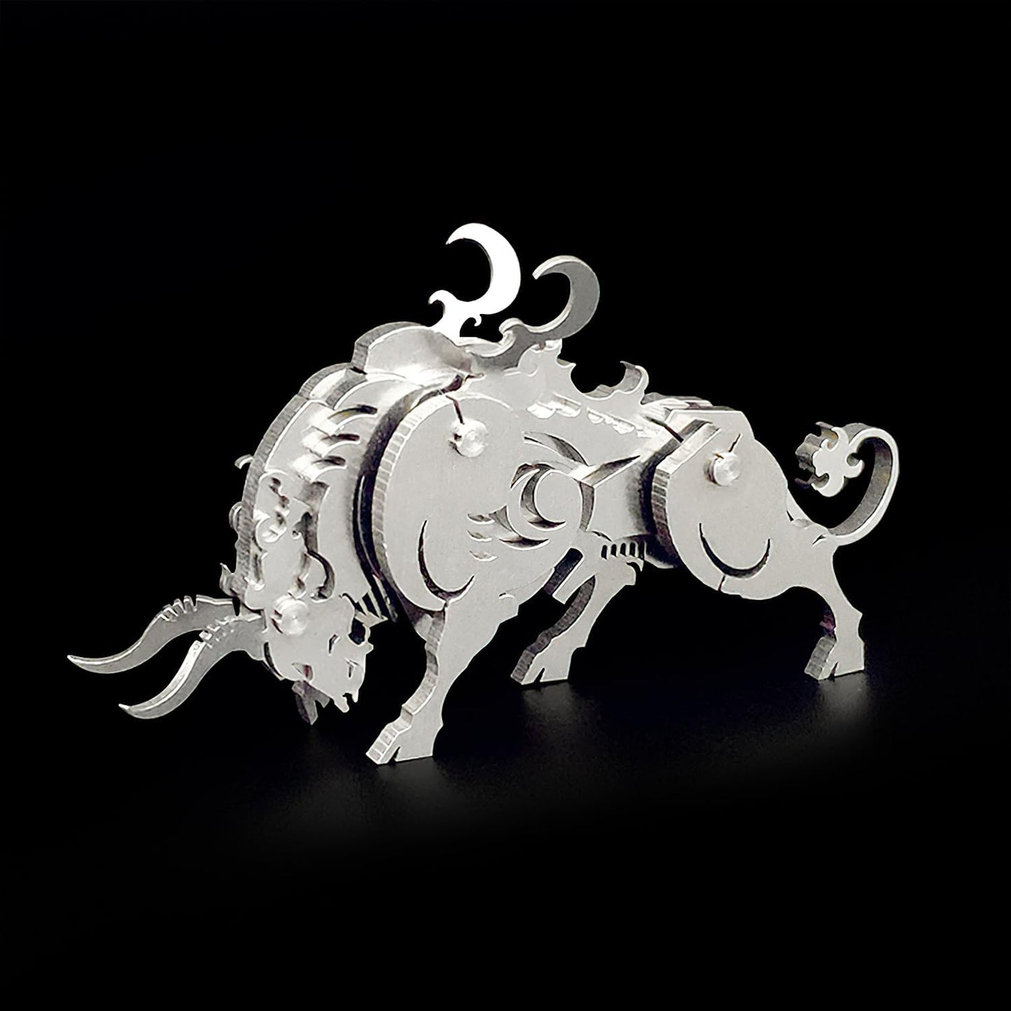 PuzzlerLab Mechanical Ox 3D Metal Puzzle | DIY Collectible Animal Model