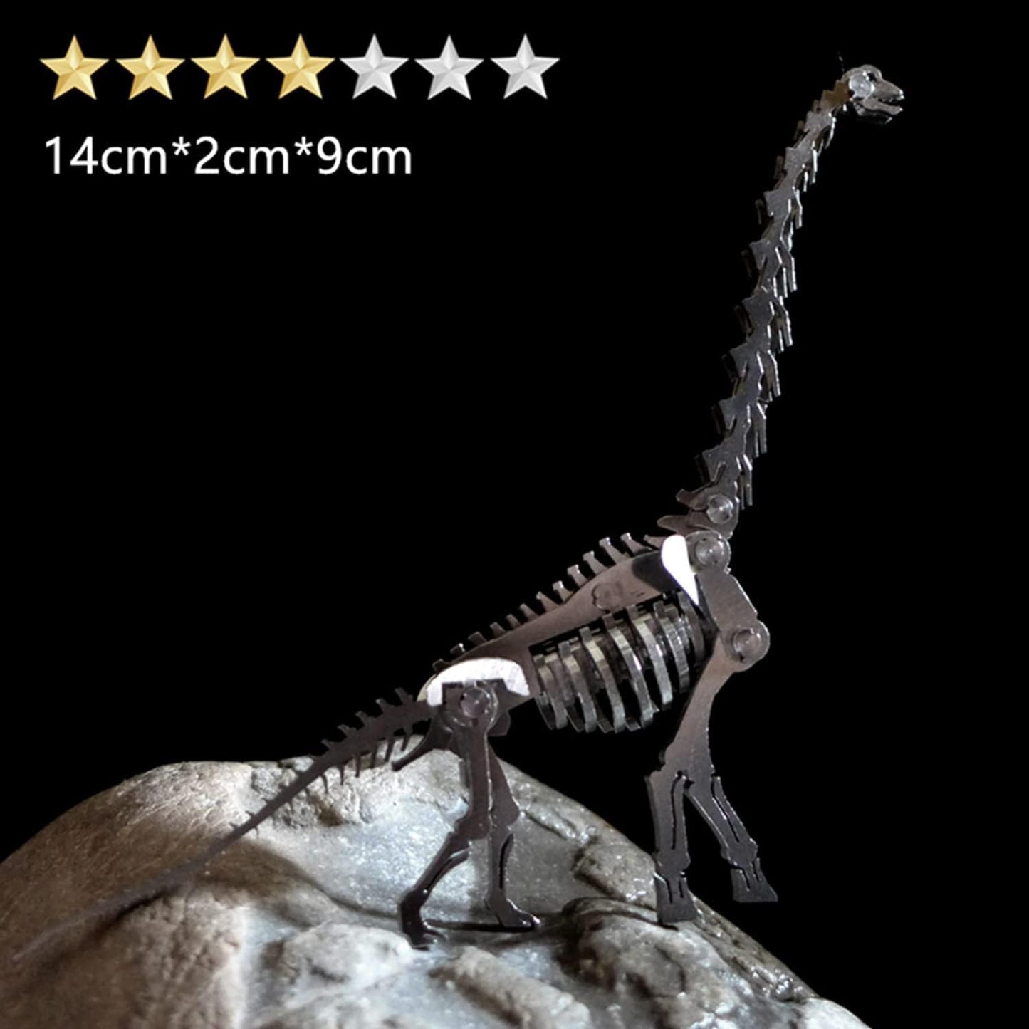 PuzzlerLab Brachiosaurus Skeleton 3D Metal Puzzle | DIY Dinosaur Collectible