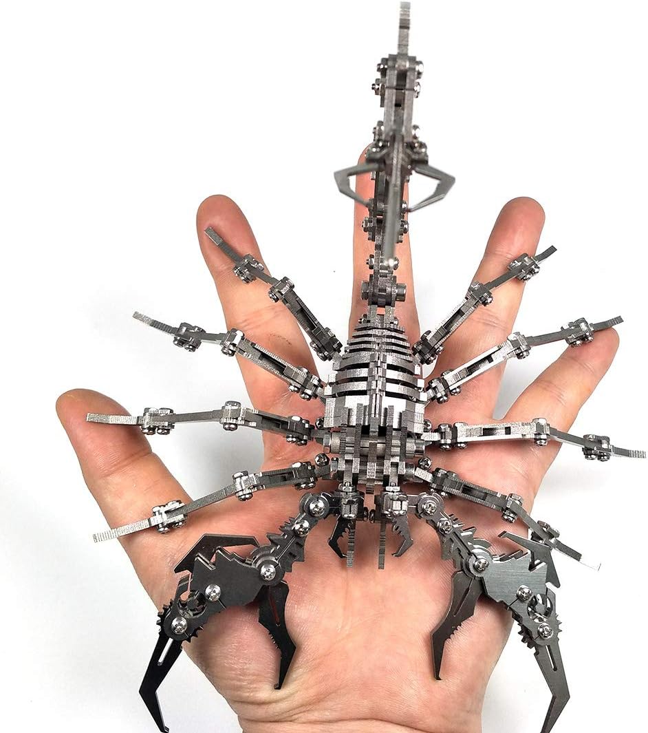 PuzzlerLab Mechanical Scorpion 3D Metal Puzzle | DIY Project & Desktop Model