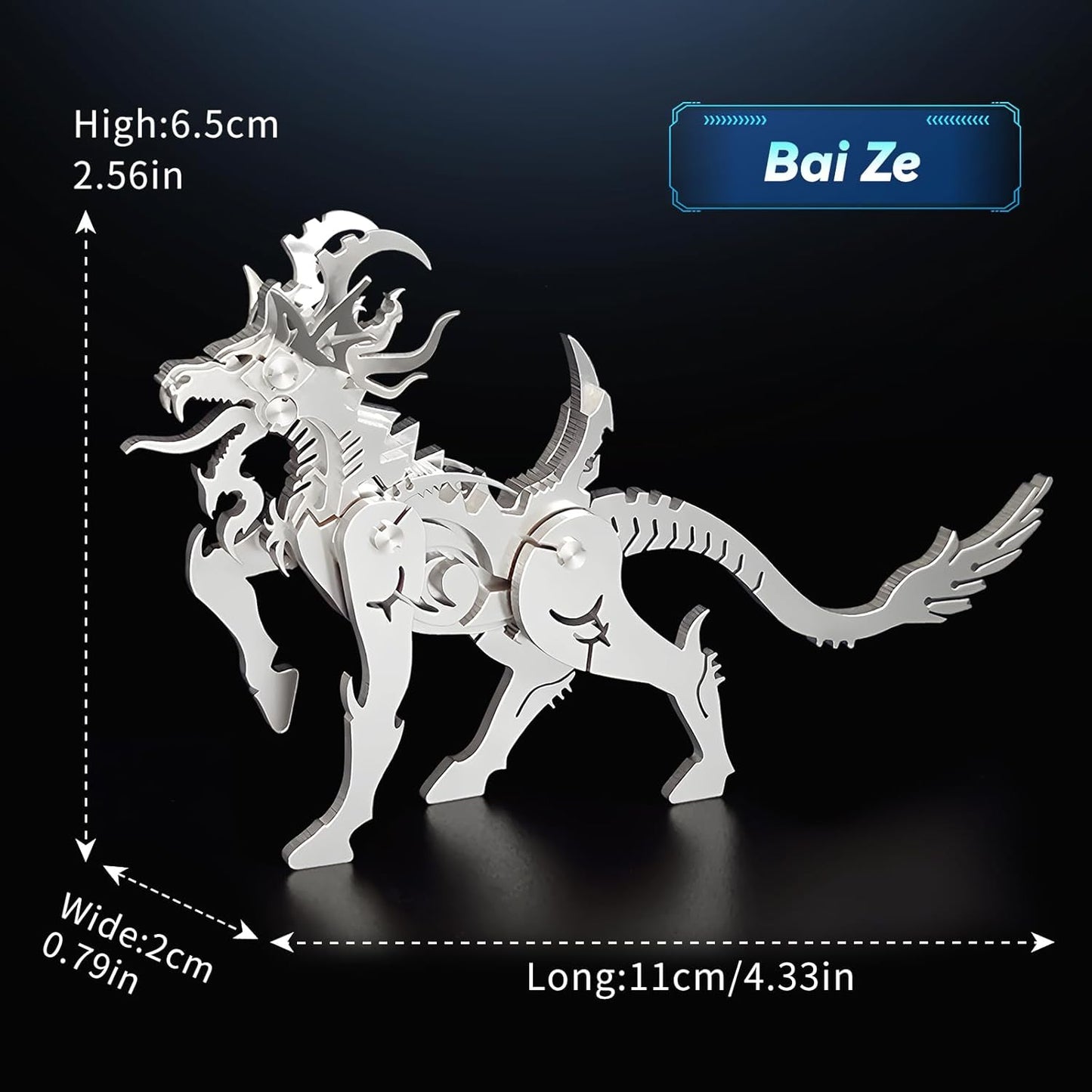 PuzzlerLab Mechanical Baize 3D Metal Puzzle | Mythical Guardian & Collectible Kit