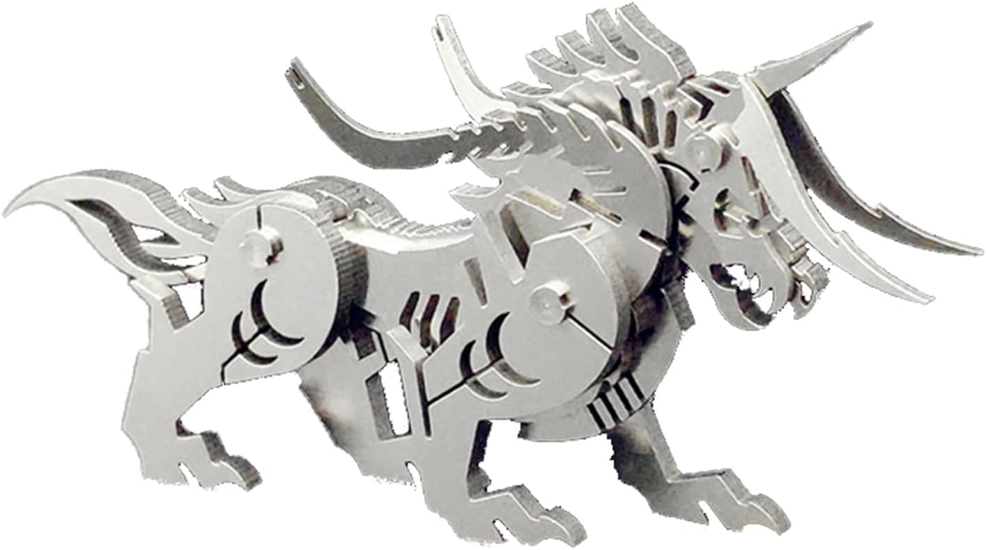 PuzzlerLab Mechanical Taotie 3D Metal Puzzle | DIY Mythical Beast Kit