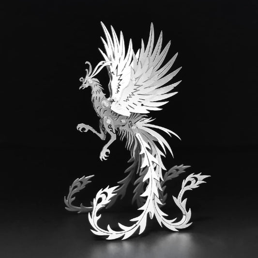 PuzzlerLab Mechanical Phoenix 3D Metal Puzzle | DIY Mythical Creature & Collectible