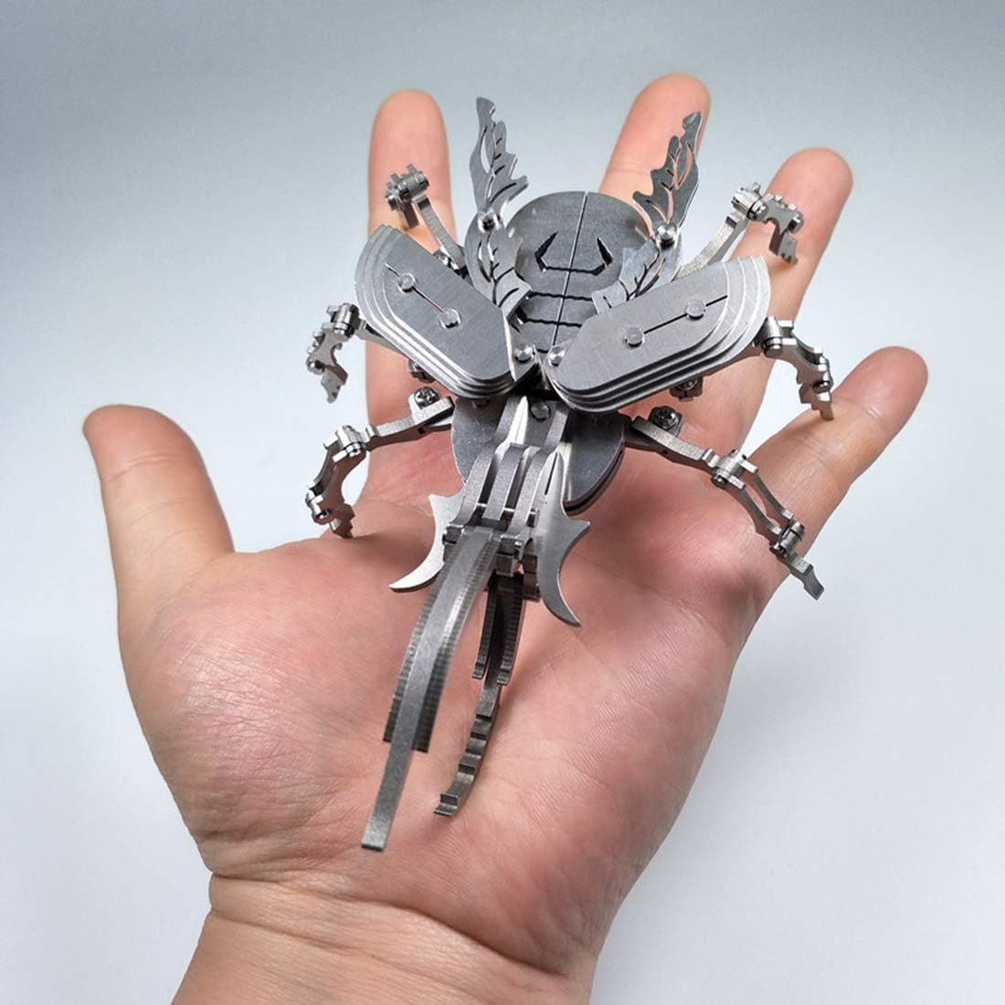 PuzzlerLab Mechanical Rhinoceros Beetle | 3D Metal Model Kit & Insect Collectible