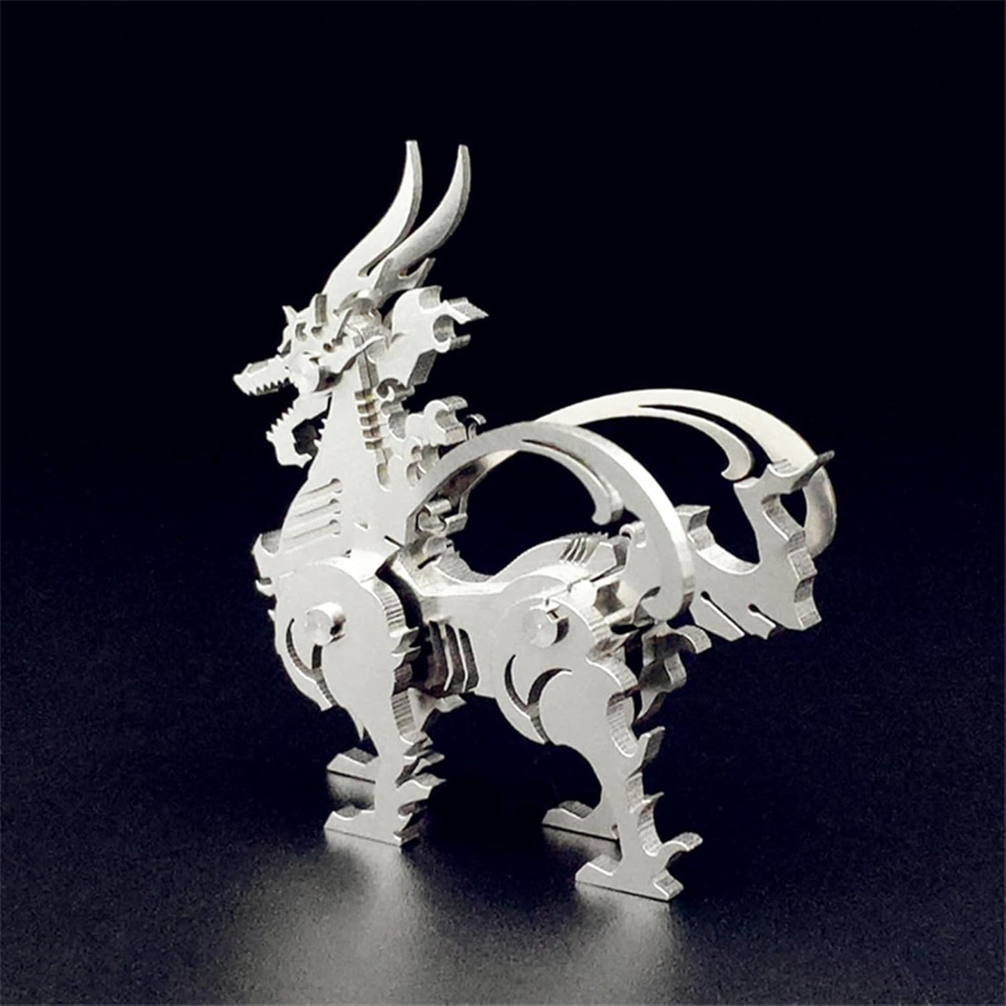 PuzzlerLab Mechanical Kylin 3D Metal Puzzle | DIY Mythical Creature & Collectible