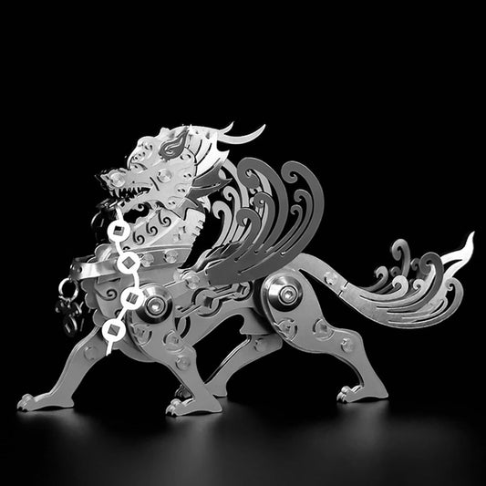 PuzzlerLab Mechanical Pixiu 3D Metal Puzzle | Mythical Wealth Guardian Kit