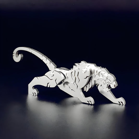 PuzzlerLab Mechanical Tiger 3D Metal Puzzle | DIY Collectible Animal Model